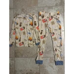 Angel Dear Size 6 Smore Print Pajamas Long Sleeve Bamboo